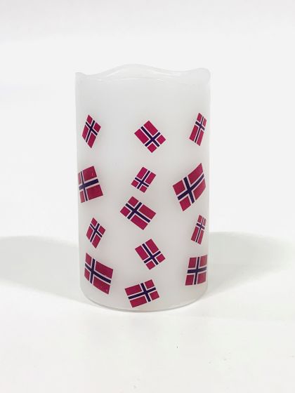 Kubbelys 17 mai LED, 12CM, Ø 6CM