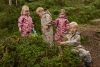 Regndress med fôr og print Pøse Grå-oransje