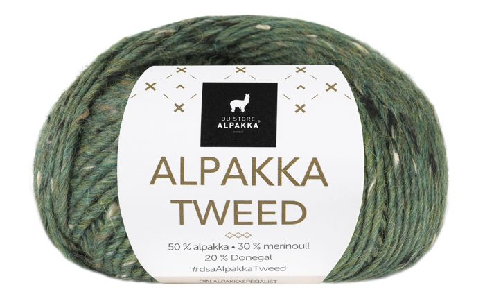 Alpakka Tweed 132 Furugrønn