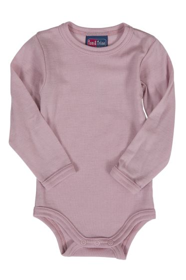 Tom & Trine Ullbody i 100% merinoull dus rosa