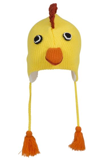 Easter påske-lue til barn med fleece innside gul