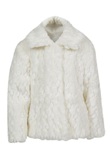 Kids World jakke i pelsimitasjon offwhite