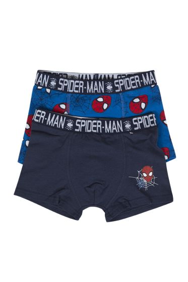 Marvel Spiderman boxer 2pk med print i behagelig bomullskvalitet marine-blå