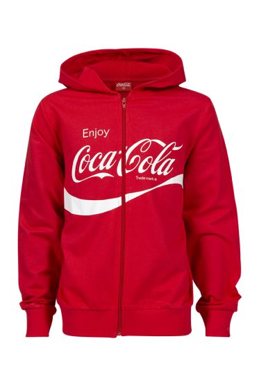 Coca Cola hettejakke i god bomullskvalitet rød