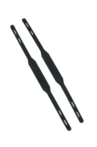 LT Kids Accessories elastisk fotstrikk 2pk i silikon til parkdress og regntøy sort