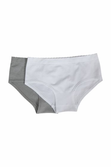 Teen Club hipster seamless 2pk hvit og grå