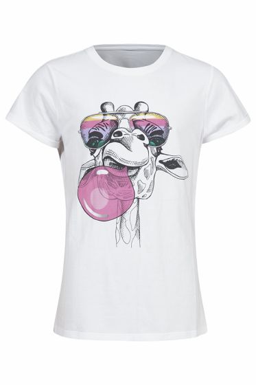 Kids Clothing t-skjorte med giraff print i god kvalitet hvit