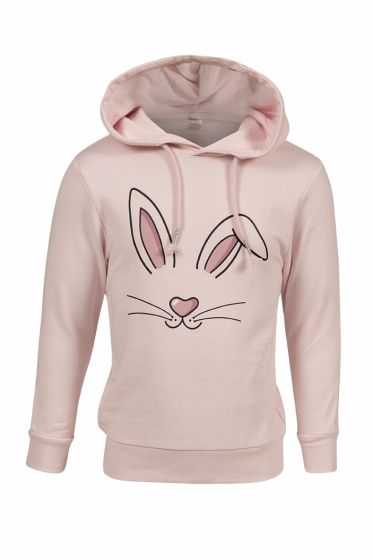 Kids Clothing hettegenser med søtt print i god bomullskvalitet lyserosa