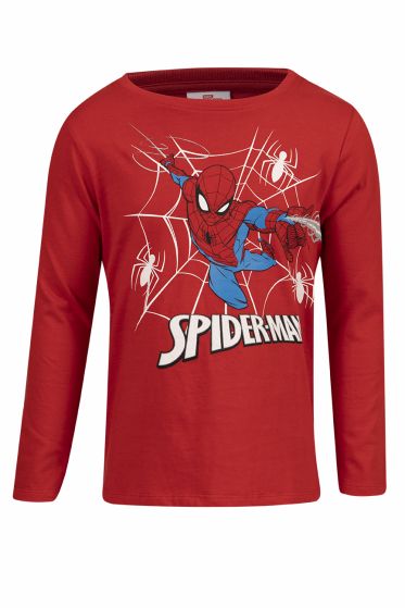 Marvel langermet t-skjorte med flott motiv av Marvel Spiderman rød