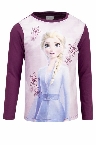 Disney Frozen langermet topp med Disney Frost 2 trykk lilla