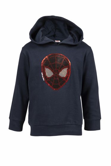 Marvel Spiderman hettegenser med kult reversible paljettdekor marine