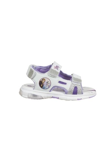 Disney Frozen sandal med lys i sålen sølv-lilla