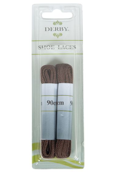Derby skolisse rund 2mm 90cm brun brun