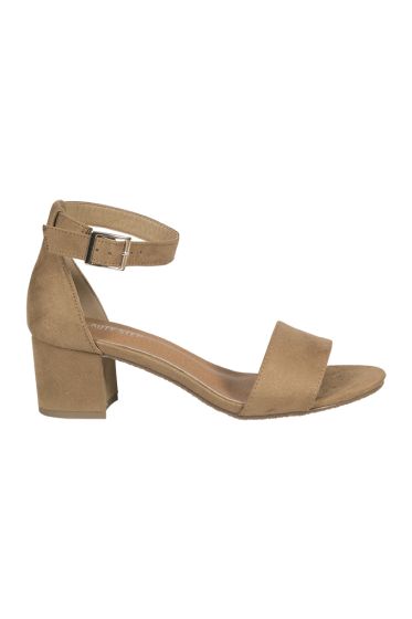 Beauty Step klassisk damesandal med hæl beige