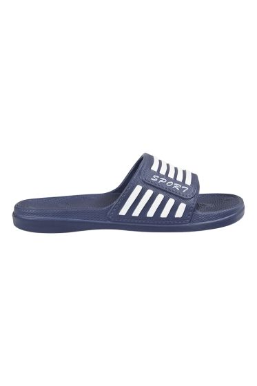 Sport slippers blå-hvit