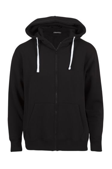Basic hettejakke med glidelås sort
