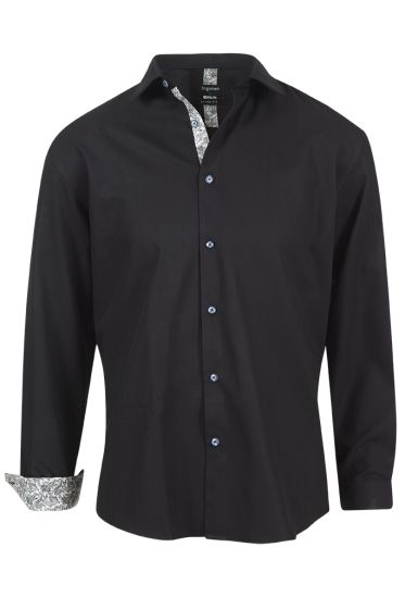 Kingsmen Theodore skjorte skinny fit sort