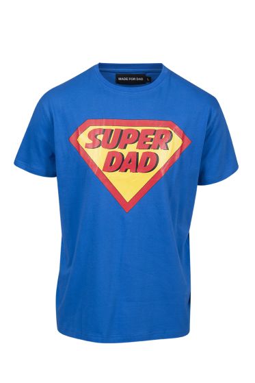 Denim & Casual Super Dad t-skjorte blå