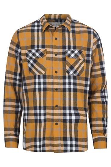 Denim & Casual Hawk Flanellskjorte oransje