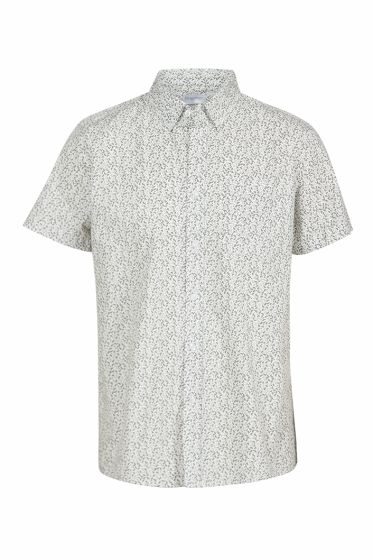 Kingsmen Daley regular fit skjorte med kort arm hvit