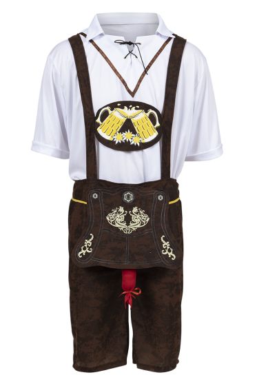 Brad Wurst Oktoberfestkostyme brun/hvit