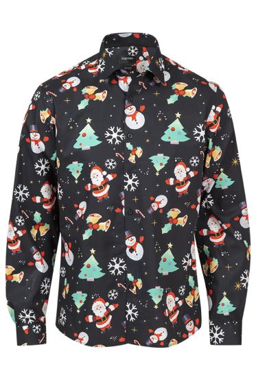 Kingsmen juleskjorte - skinny fit sort