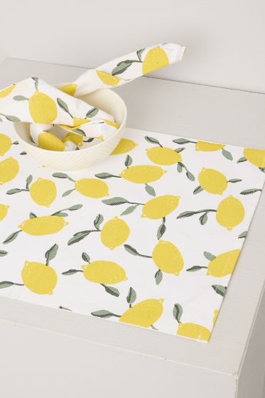 Limone bordbrikke Hvit-gul