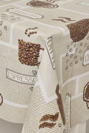 Voksduk Kaffe Beige-brun