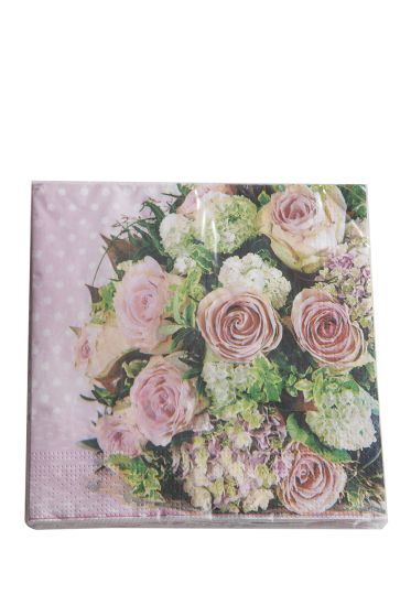Servitt 20pk rosa roser rosa roser