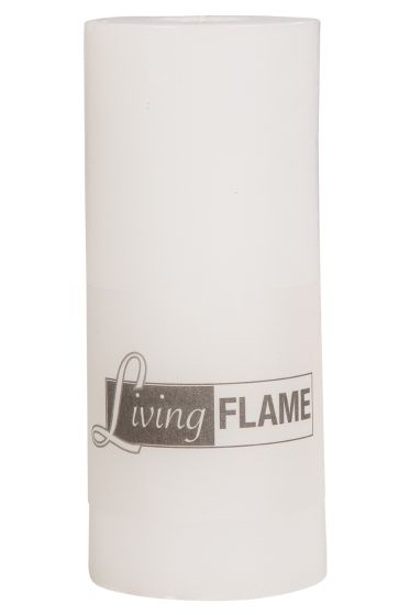 Living Flame Kubbelys 14cm hvit hvit