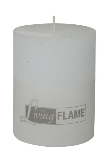 Living Flame kubbelys hvit 8x10cm hvit