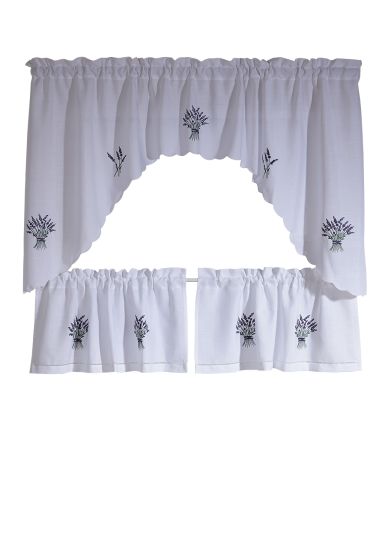 Skygge buefag hvit med lavendel