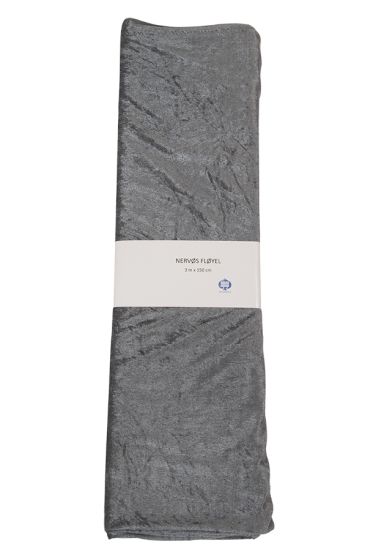 Dekke nervøs fløyel 3m x 150cm grå