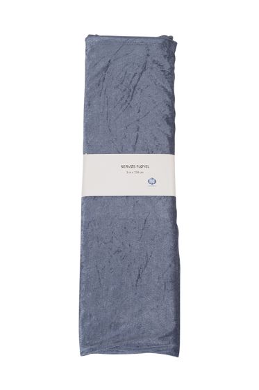 Dekke nervøs fløyel 3m x 150cm blå