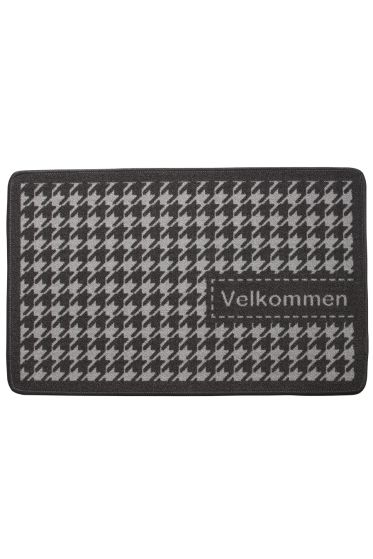 Dekke dørmatte velkommen 50x80cm sort/hvit