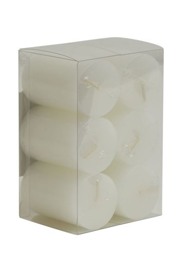 Living Flame minikubbelys 6pk hvit