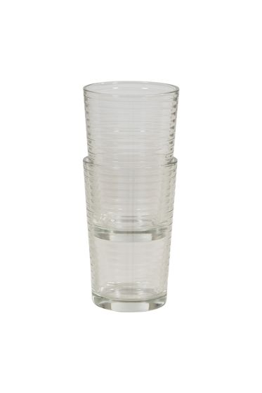 Vannglass 6pk rillet 10,5cm klar