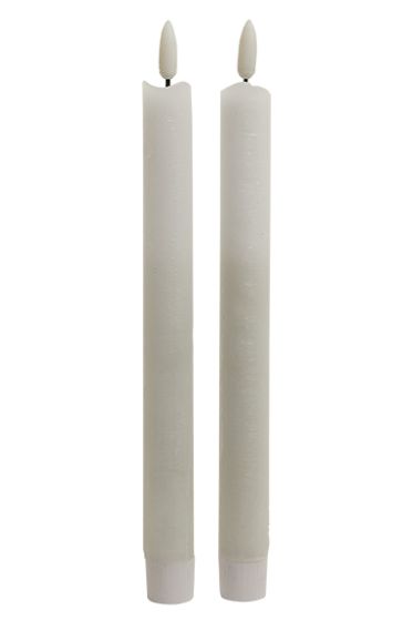 LED kronelys 2pk hvit hvit