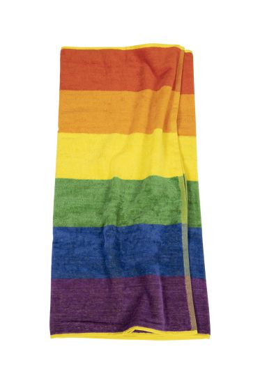 Bekvem Pride strandhåndkle 80x160cm regnbue