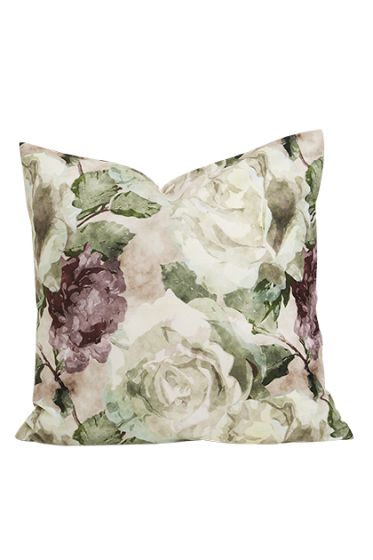 Cozy vintage floral putetrekk lilla/hvit rose
