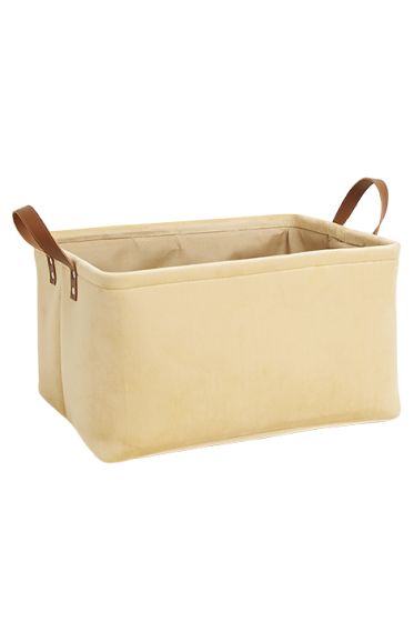 Kurv med hanker beige