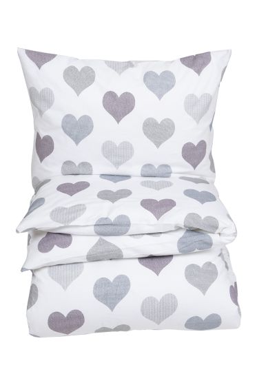 Sov Godt Heart flanellsengesett offwhite