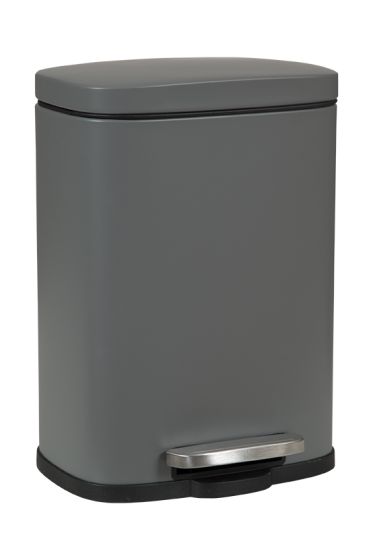 Pedalbøtte 5L grå
