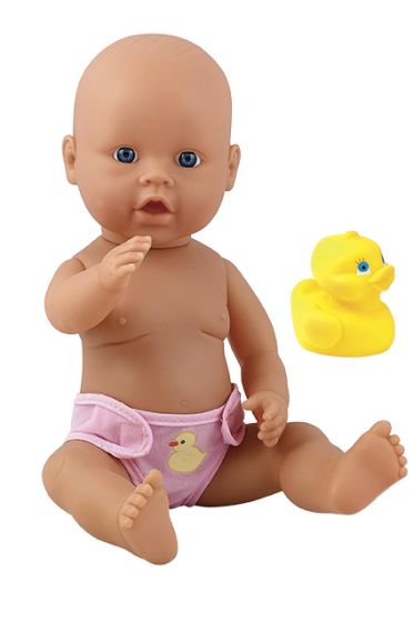 Dolls World Bethany badedukk med badeand 38cm original