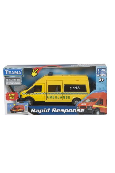 Norsk Ambulanse med lyd 20cm gul