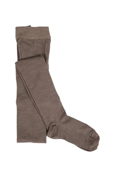 Safa tynne, glattstrikkete strømpebukser i merinoull, med dobbel kile. beige