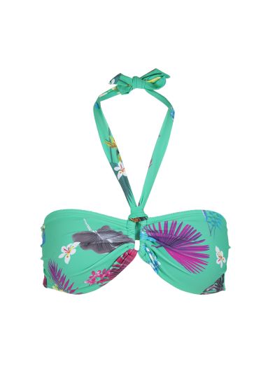 Swimwear bikinioverdel bandeau-bh grønn