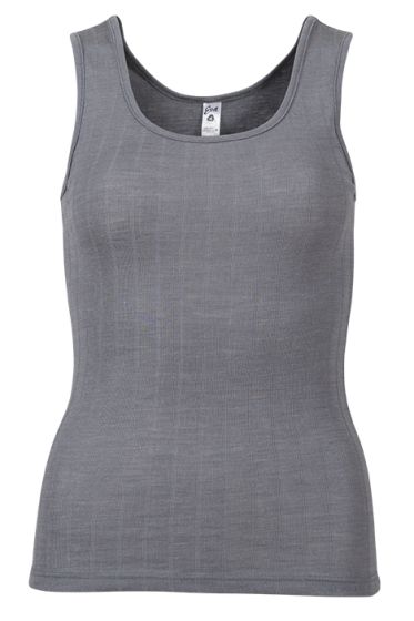 Eva singlet i merinoull/silke grå