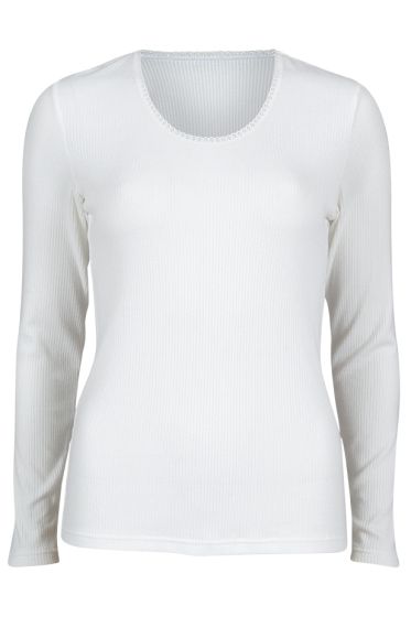 Nightwear Halley langermet pyjamastopp offwhite