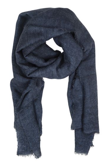Skjerf med lurex blå